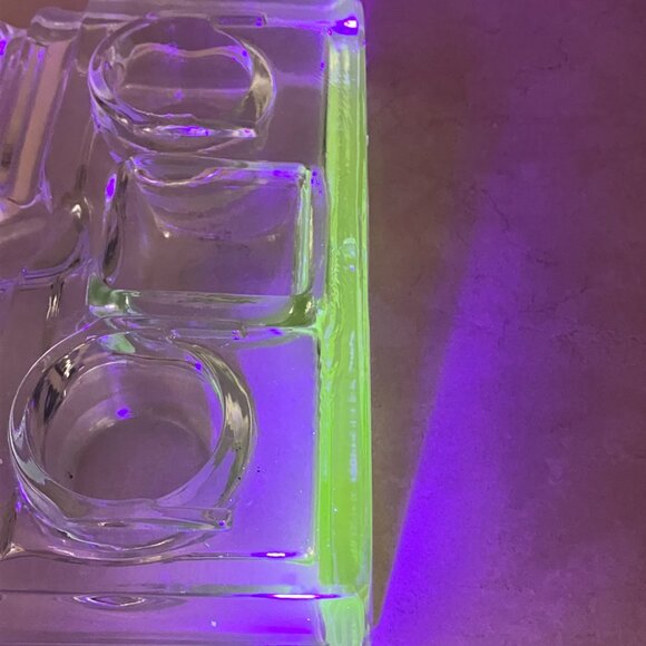 Antique Paragon Glass Inkwell & Pen Holder Manganese Glass Patent June 3, 1913 - Picture 7 of 9